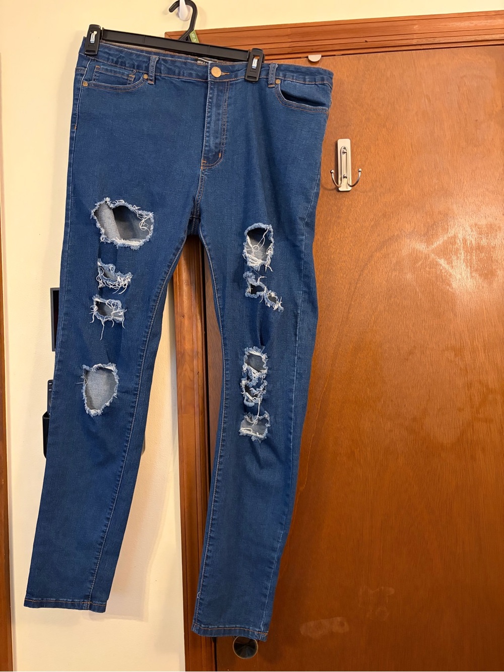 American Bazi Dark Blue Denim Jeans with Contrast Stitching